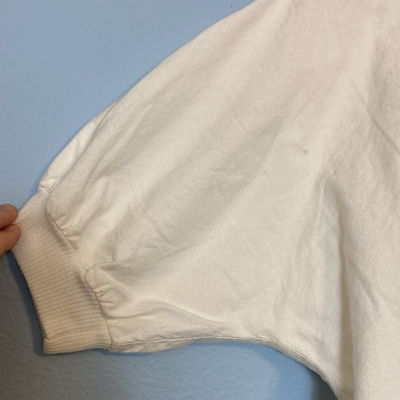 Vintage A Paquette Womens Sz S Blue Pink Patchwork Front Short Sleeve White Tee - Picture 8 of 12